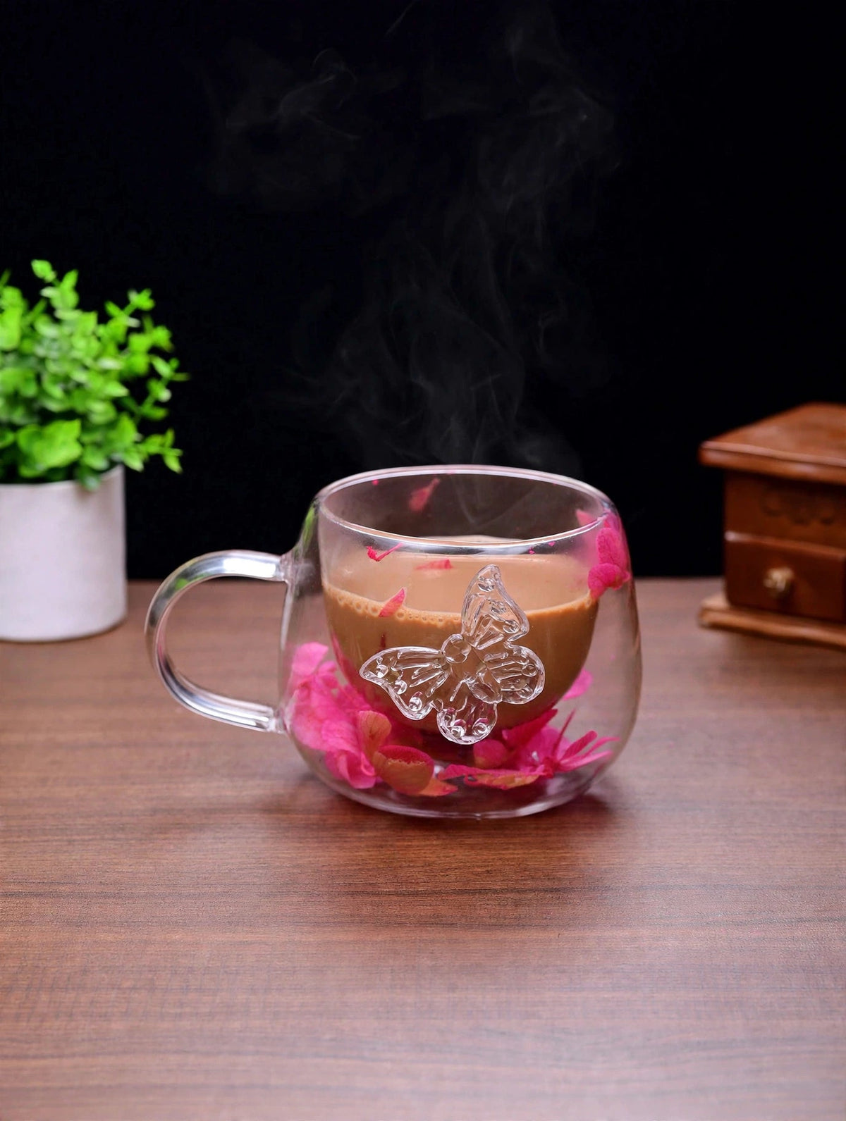 Titli Bloom Glass Mug Pink M.M.I. OVERSEAS
