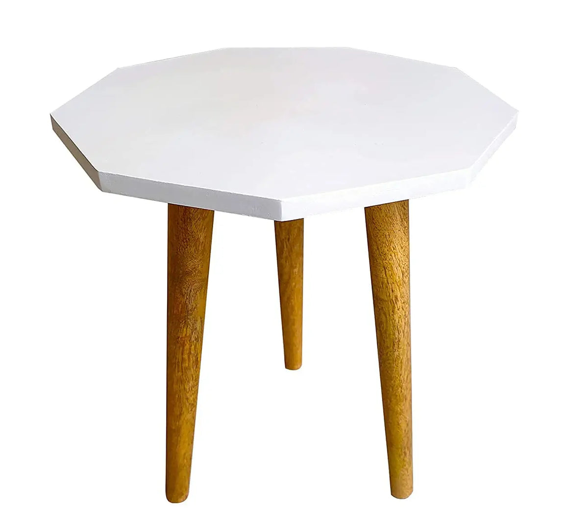 Antique Wooden Foldable Round Side Table | Multi-Purpose End Table, Plant Stand & Stool for Living Room, Kids Room & Balcony Ouch Cart