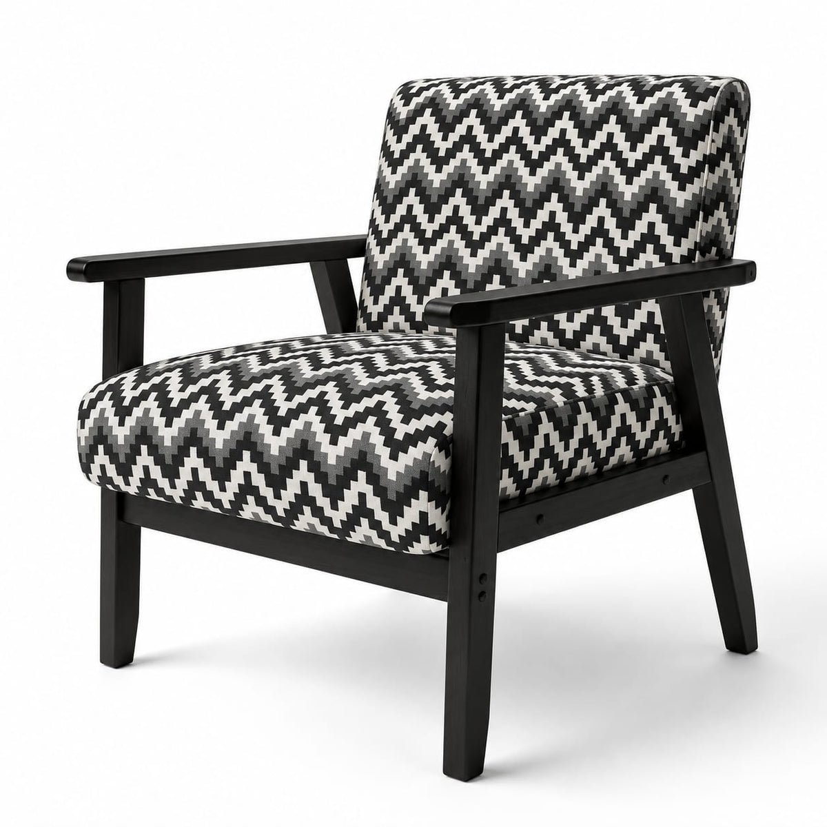 Patterned Accent Chair with Rich Italian Ink Print & Comfortable Upholstered Design OUCH CART