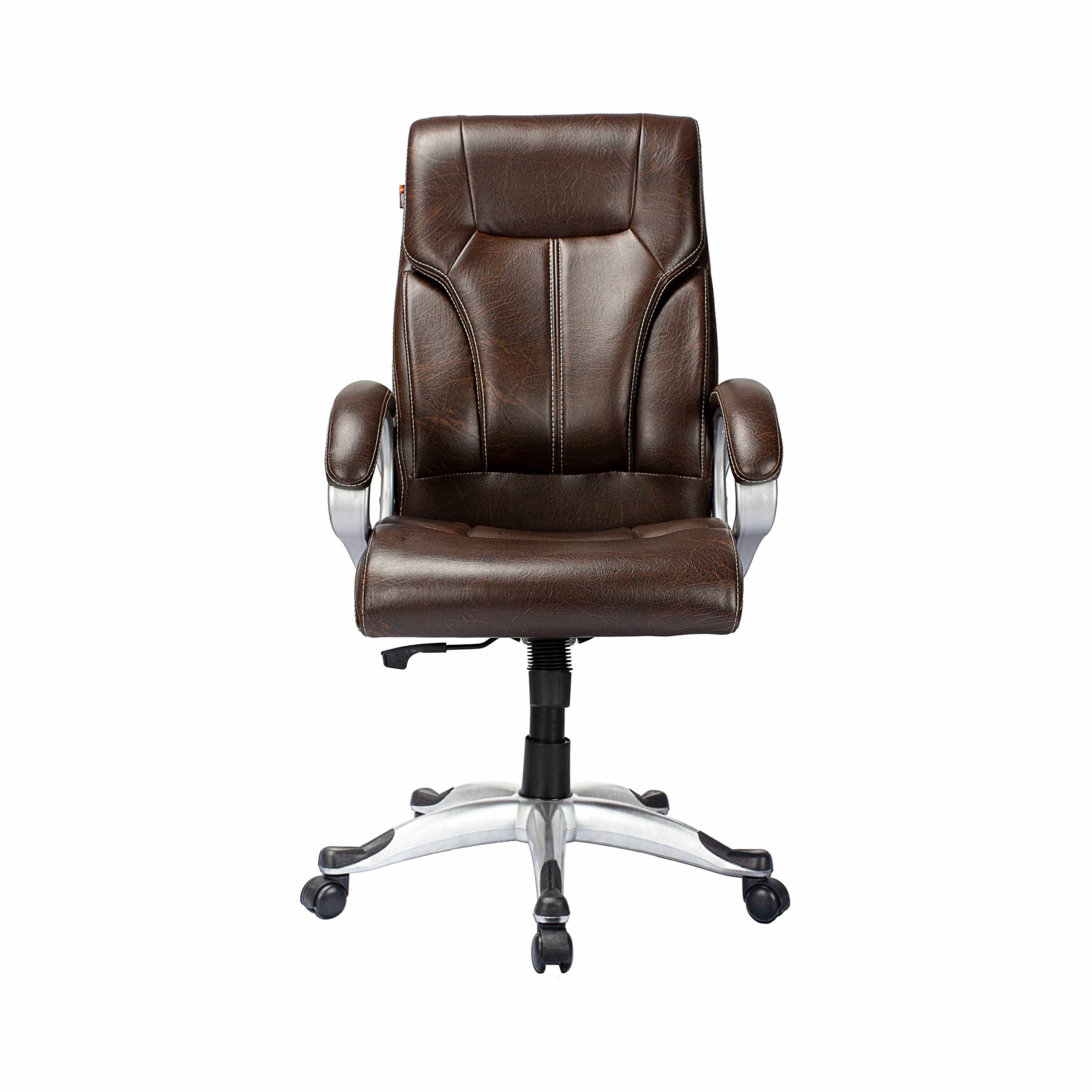 Adiko High Back Executive Revolving Office Chair in Brown - Ouch Cart