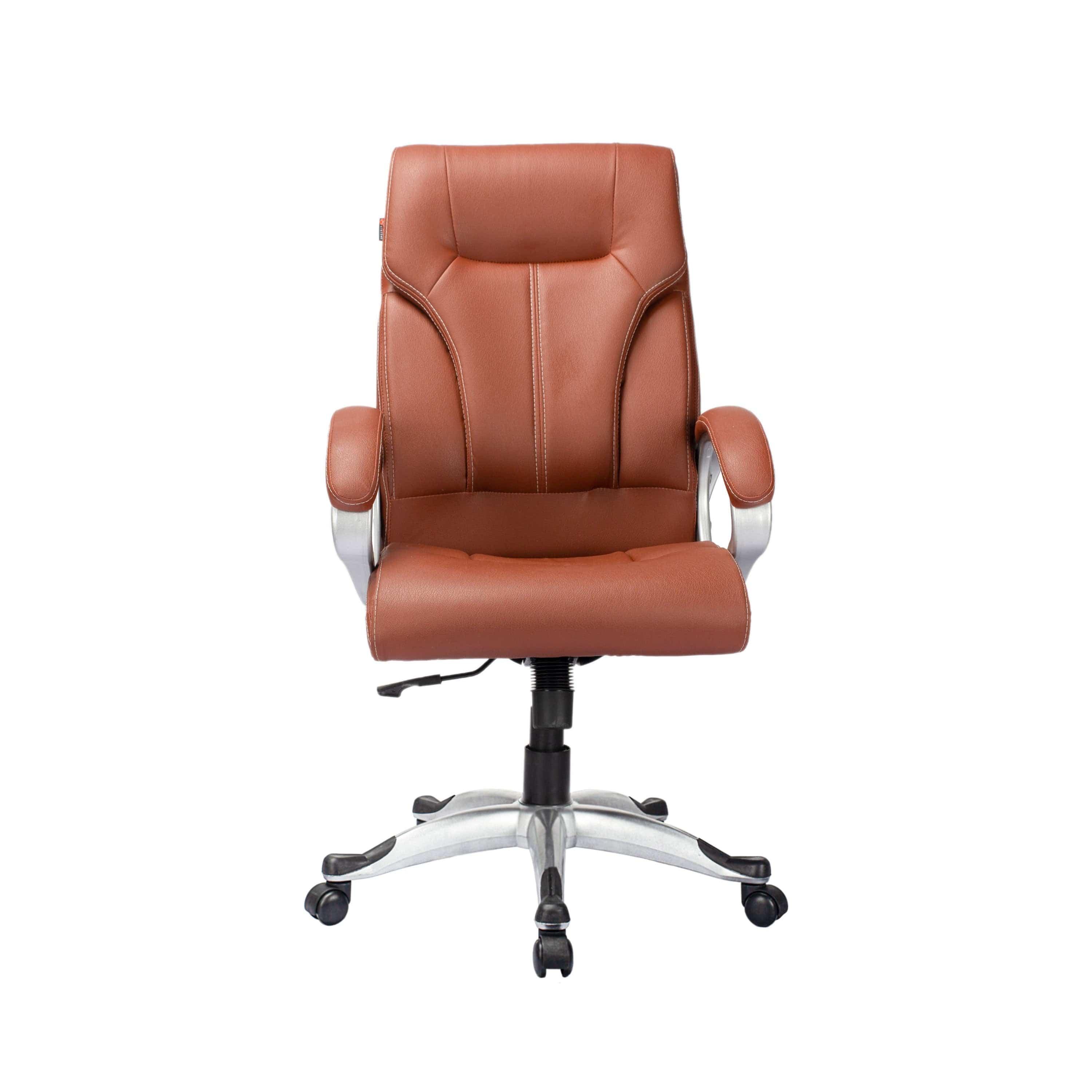 Adiko High Back Executive Revolving Office Chair in TAN - Ouch Cart
