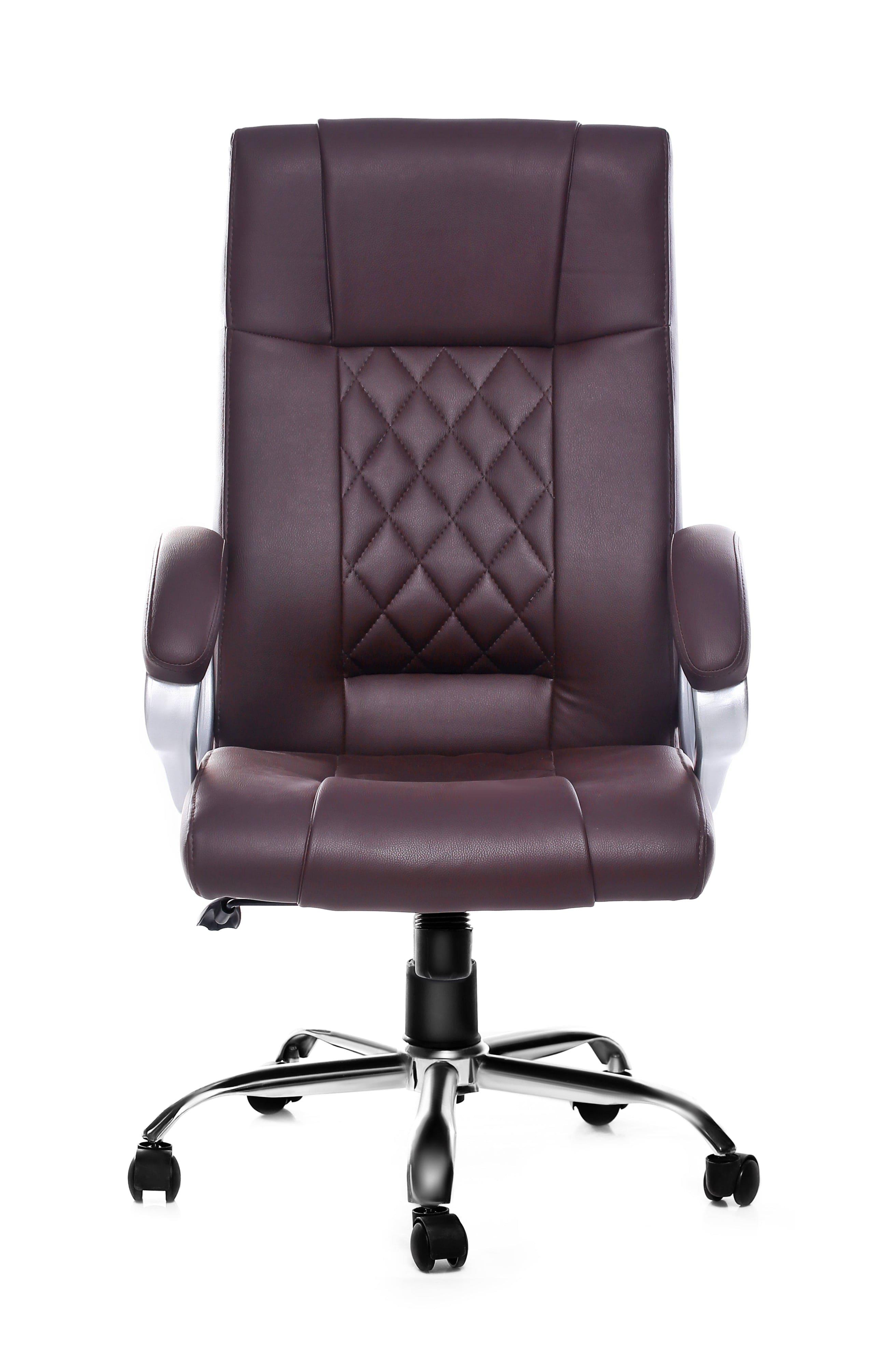 Adiko Sleek Executive Revolving Office Chair in Brown - Ouch Cart