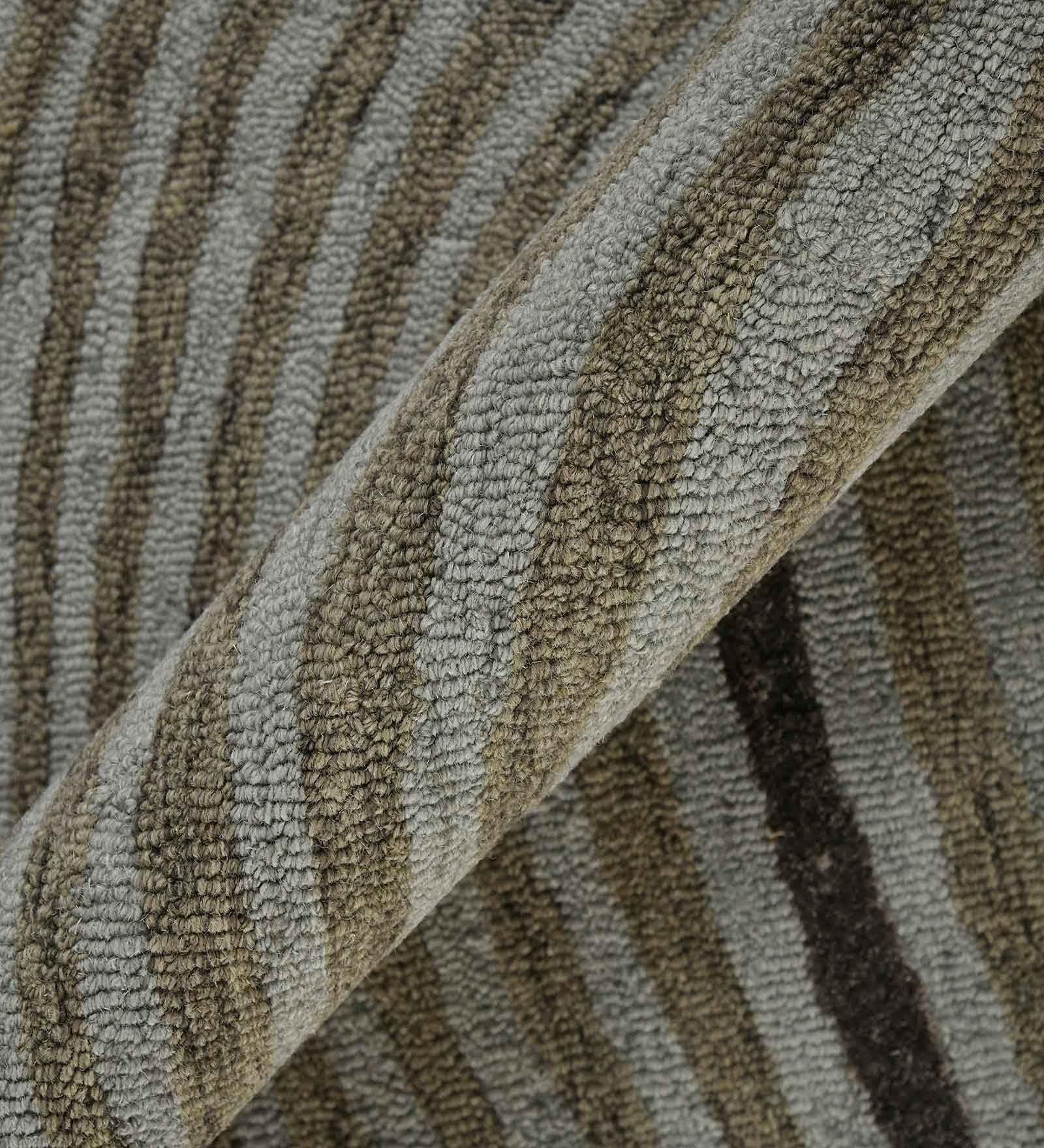 IRON Wool & Viscose Canyan 5x8 Feet Hand-Tufted Carpet - Rug - Ouch Cart