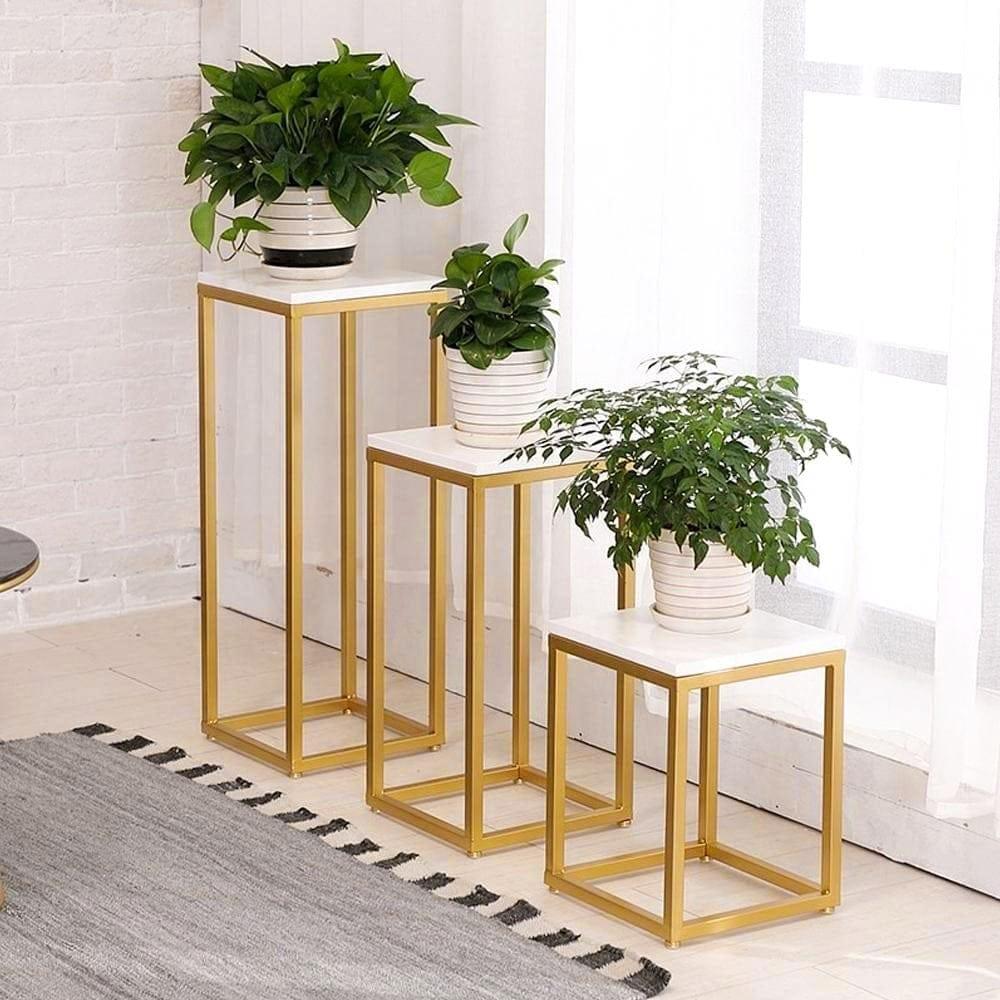 MODERN SQUARE TOP POT STAND - Ouch Cart