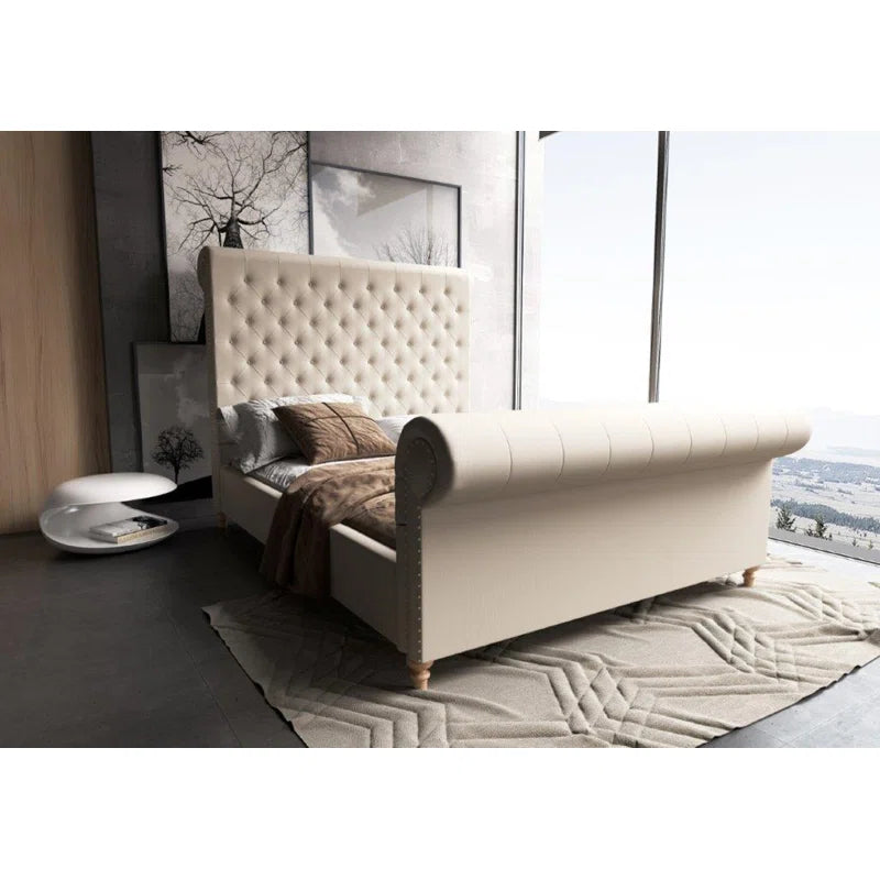 Yearsley Upholstered Slat Bed OUCH CART