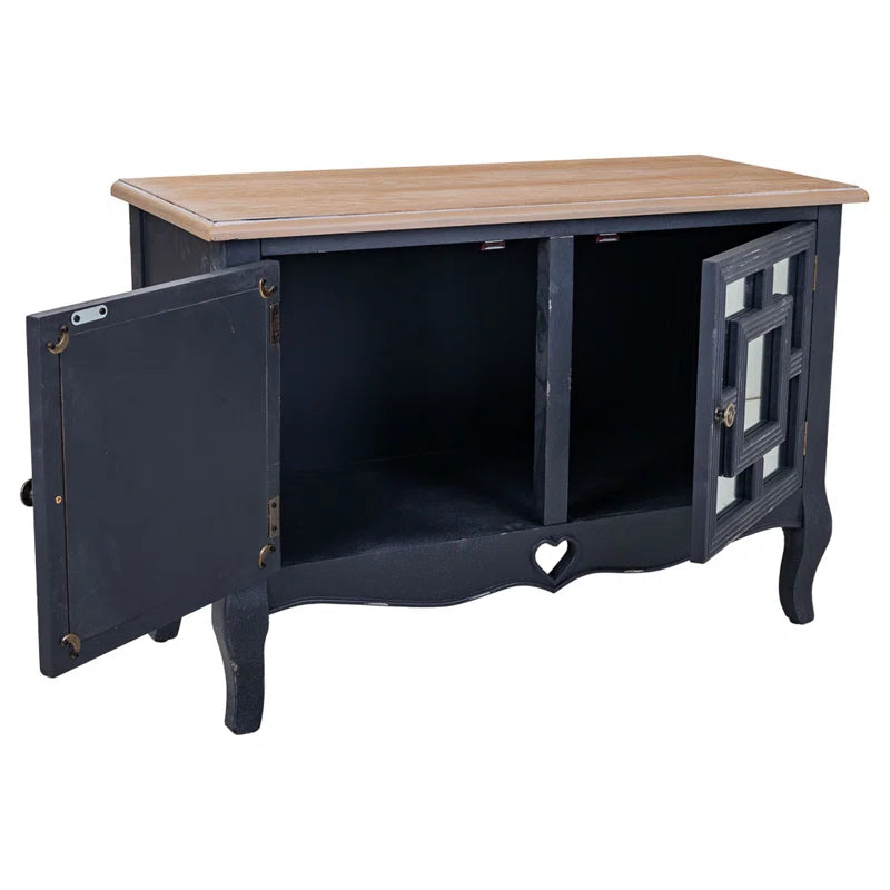 Natalia  Solid Wood Top Console Table