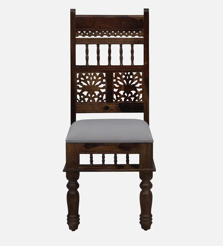 Sheesham Wood 6 Seater Dining Set In Provincial Teak Finish With Bench - Ouch Cart