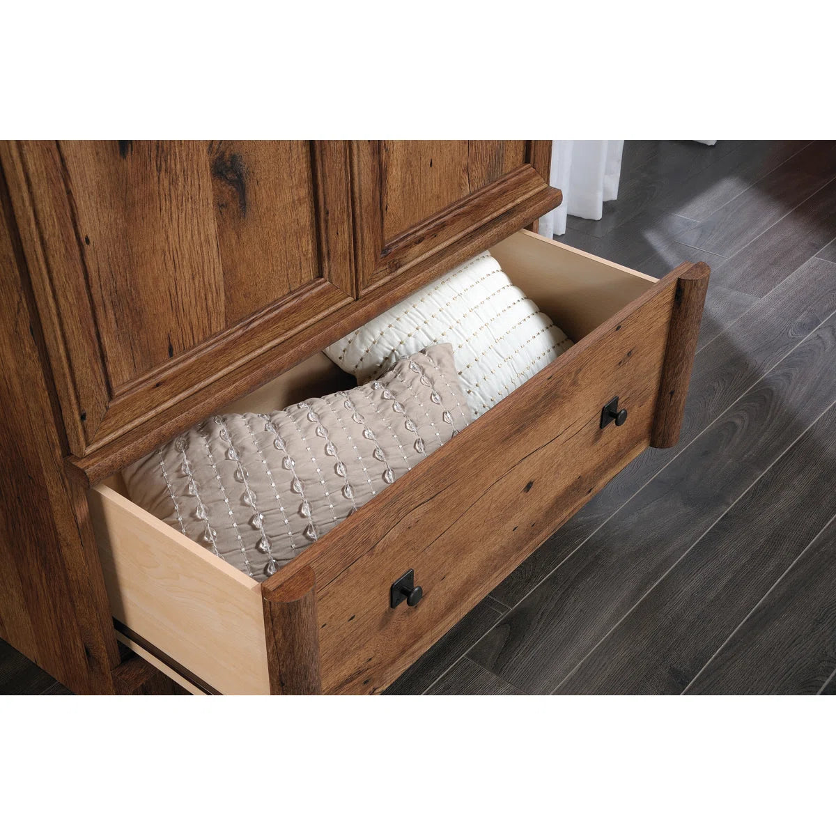 Orviston Armoire with Drawers and Hanging Space for Bedroom-OUCH CART | Wardrobe