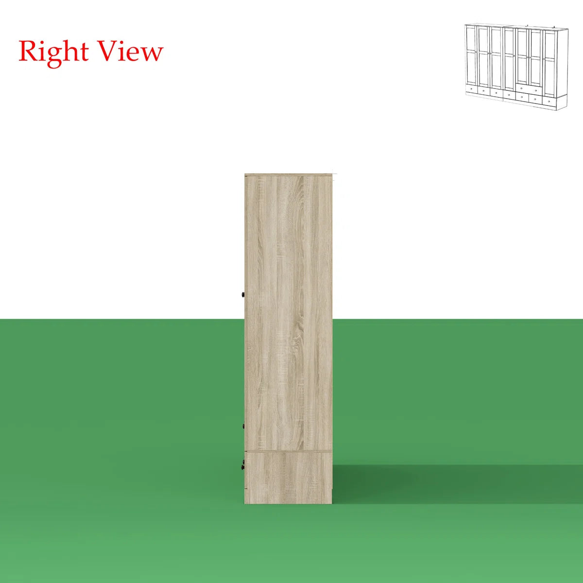 Bedroom Set With 2 Rustic Wardrobes