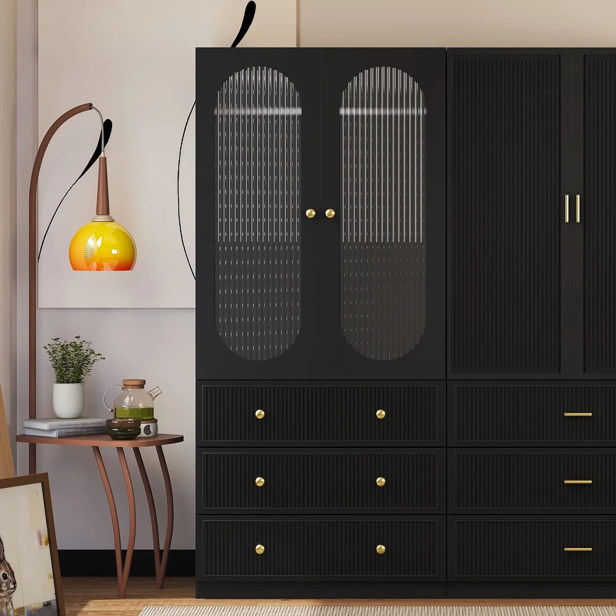 Armoire 2-door Wardrobe With 3-drawers New Design