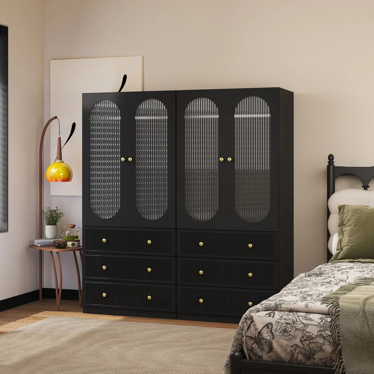 Armoire 2-door Wardrobe With 3-drawers New Design