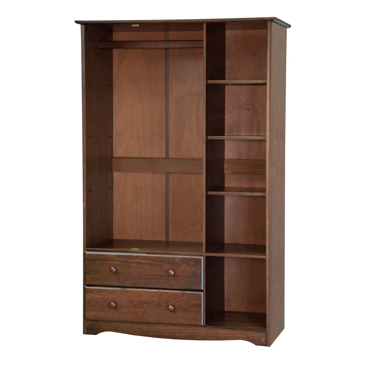 Elegant 3-Door Solid Wood Wardrobe Armoire Primm Grand with Lockable Doors