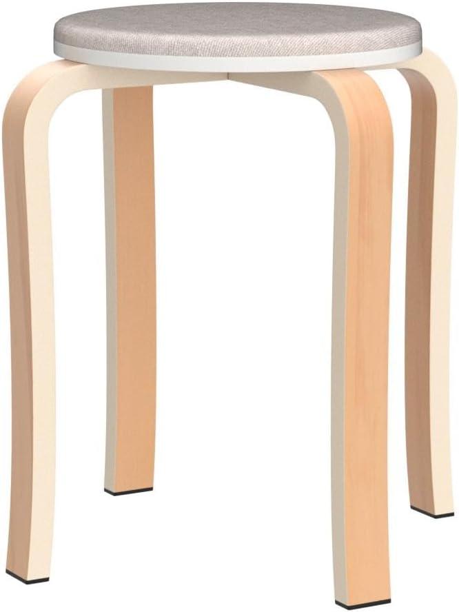 2 Portable Round Cusioned for Living Room, Backyard, Classroom, Kitchen, Pland Stand, Apartment, Side Table, Dinning, Garden, Kids, Guests - Ouch Cart