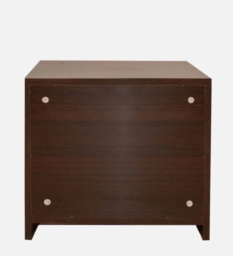Bedside Table in Brown Finish with Drawer - Ouch Cart