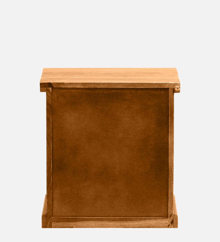 Sheesham Wood Bedside Table (Rhs Door) In Rustic Teak Finish - Ouch Cart