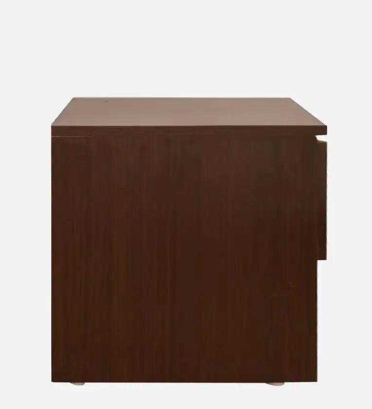 Bedside Table in Brown Finish with Drawer - Ouch Cart