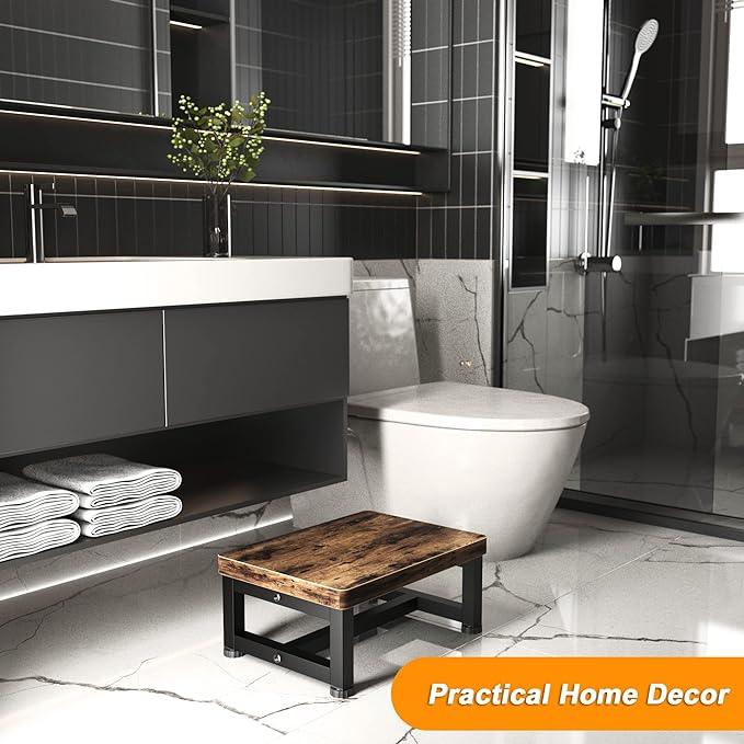 Milking Stool, Plant Stand, Round Foot Stool, Step Stool for Adults,Removable Portable Stool, Shoe Change Stool, Retro Colors(9.4 inches) - Ouch Cart