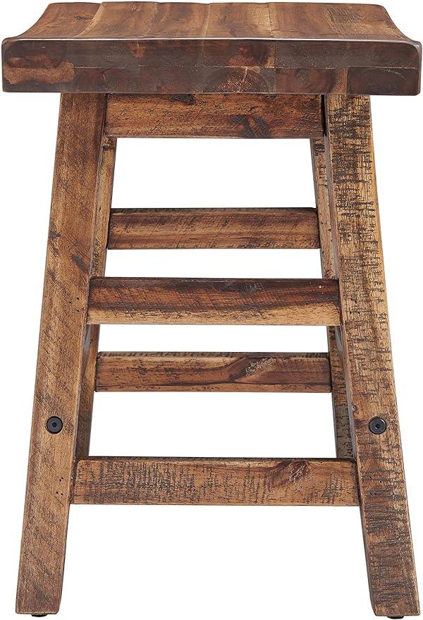 Furniture Durango 20" H Industrial Wood Dining Stool - Ouch Cart