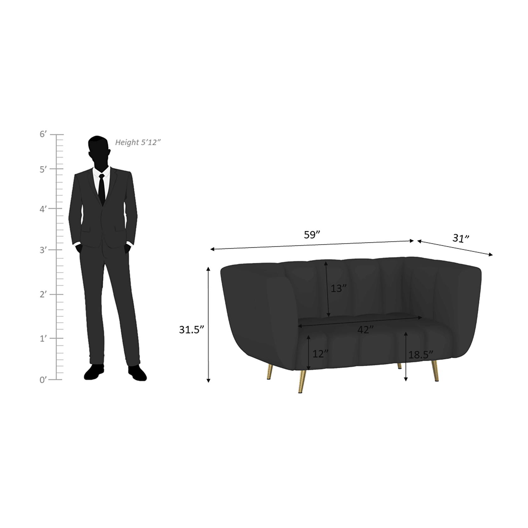 Mushy High Density Foam Sofa Set - Ouch Cart