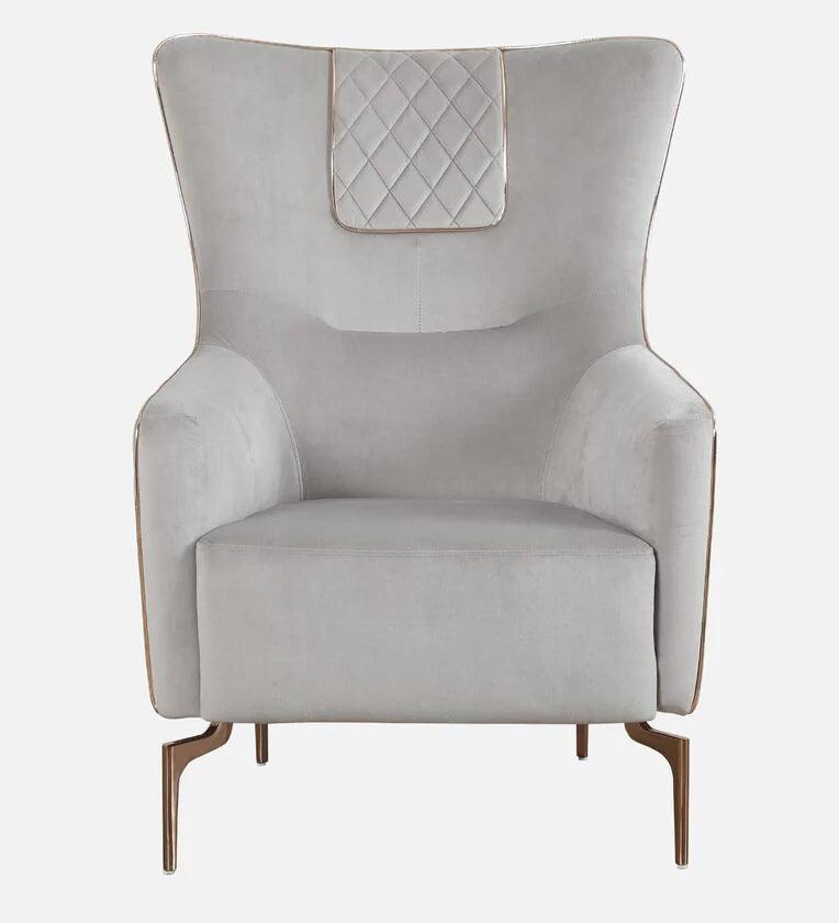 Velvet 1 Seater Sofa In Peach Colour - Ouch Cart