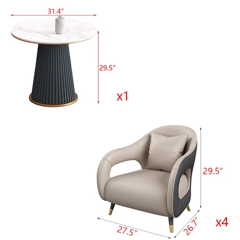 Pedestal Dining Set - Ouch Cart