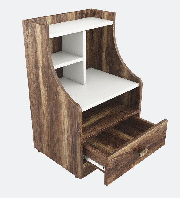 Bedside Table in Matte Finish with Drawer - Ouch Cart