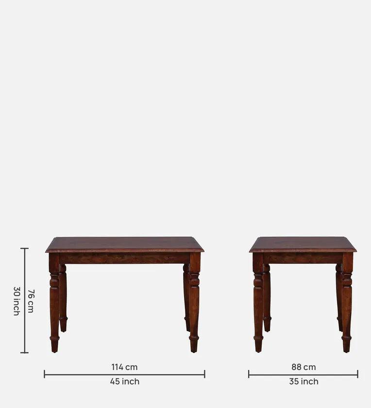 Sheesham Wood 4 Seater Dining Set In Scratch Resistant Honey Oak Finish - Ouch Cart