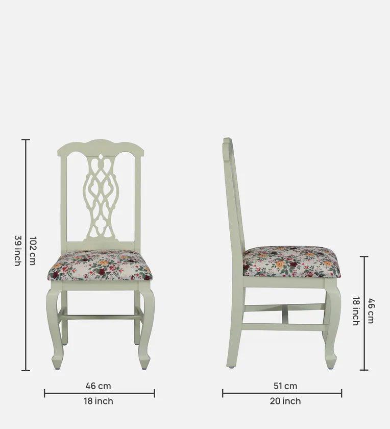 Solid Wood 4 Seater Dining Set In Tulip Finish - Ouch Cart