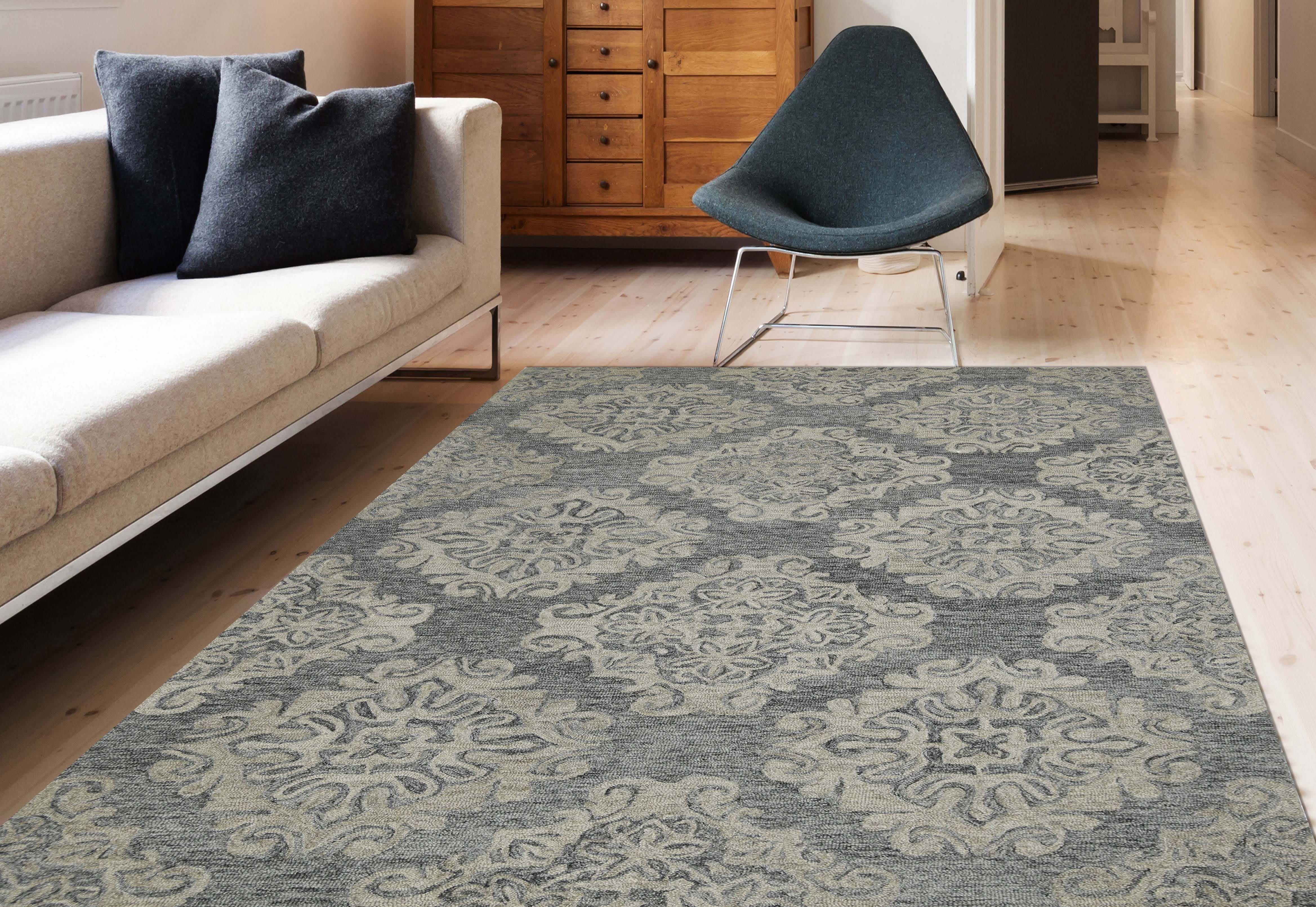 Jelly Bean Wool Boston 5x8 Feet Hand-Tufted Carpet - Rug - Ouch Cart