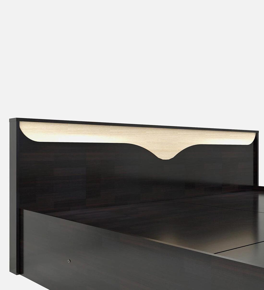 Medest King Size Bed in Wenge Finish with Storage - Ouch Cart