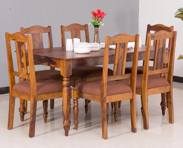 Ai Solid Wood Six Seater Dining Set - Ouch Cart