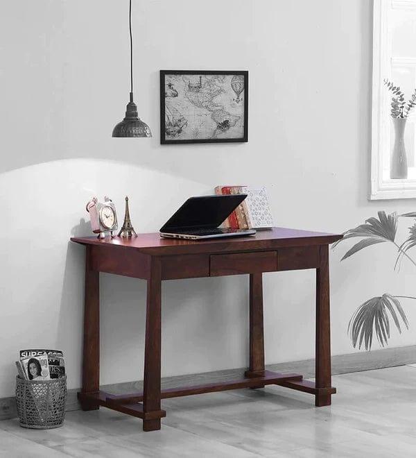 Cambria Z Solid Wood Writing Table In Honey oak Finish - Ouch Cart