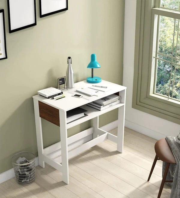 Simon Study Table in Frosty White Colour - Ouch Cart