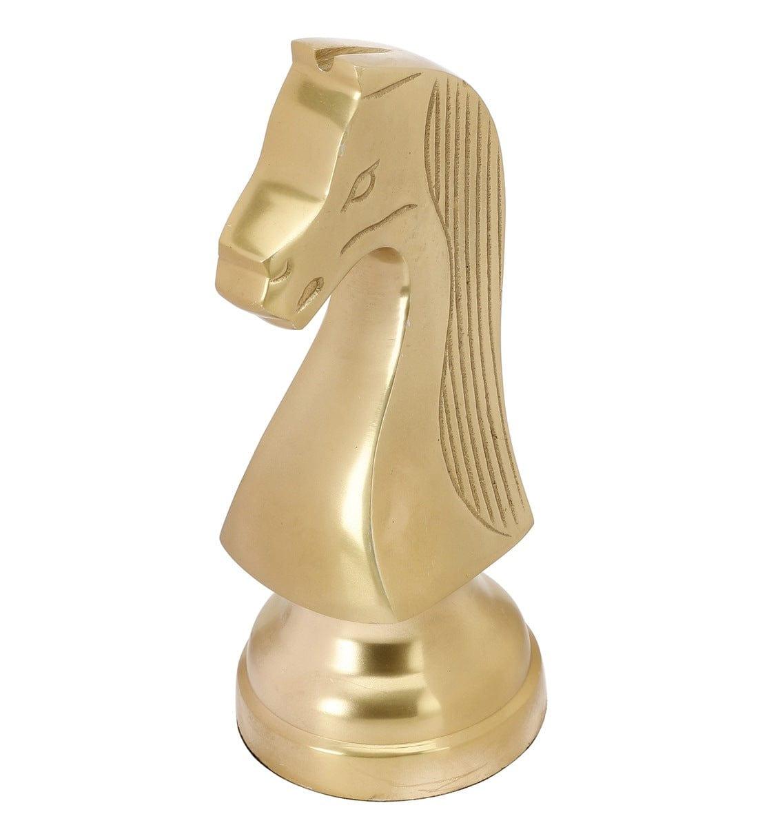 Chess Horse Gold Showpiece, - Ouch Cart