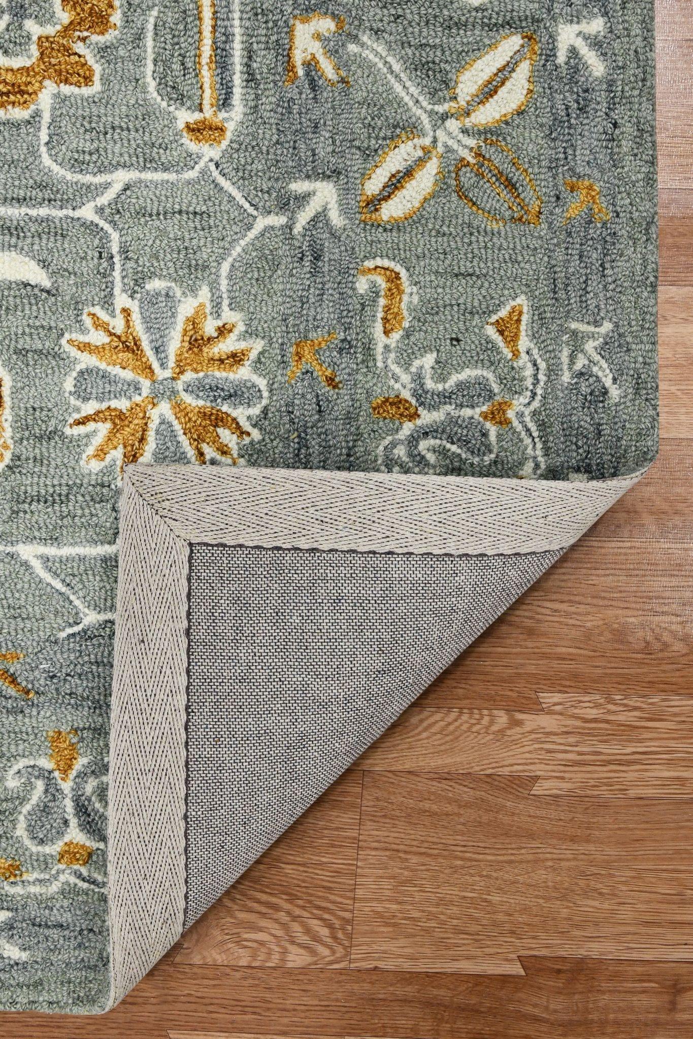 Orange Wool Romania 8X10 Feet Hand-Tufted Carpet - Rug - Ouch Cart