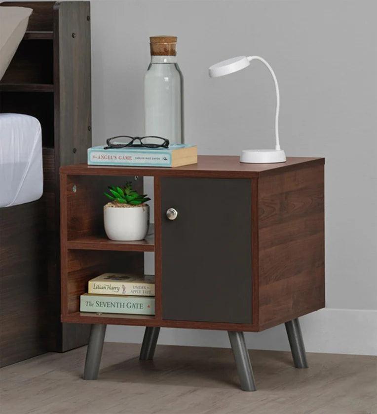 Bedside Table in Slate Grey Finish - Ouch Cart