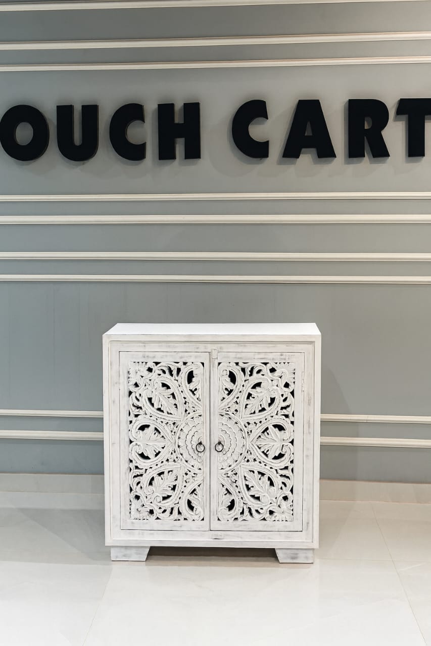 Joshua 2 Door Cabinets and Sideboard (White Finish) OUCH CART