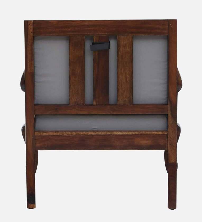 Sheesham Wood 1 Seater Sofa In Scratch Resistant Provincial Teak Finish - Ouch Cart