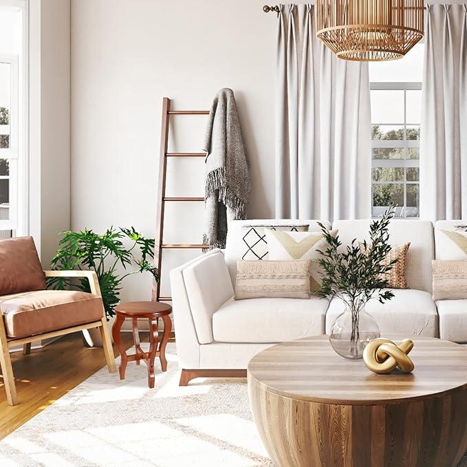 Small Wood Stool Round Wooden Foot Stool Wooden Step Stool for Kids Adults Bathroom Shoe Changing Bedside - Ouch Cart