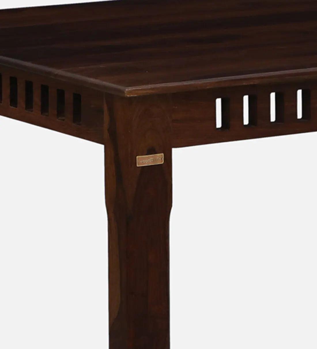 Sheesham Wood 4 Seater Dining Set In Scratch Resistant Provincial Teak Finish - Ouch Cart