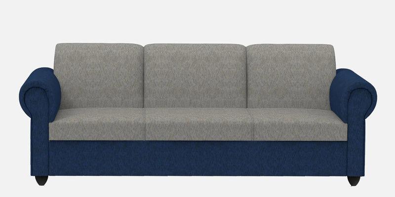 Fabric 3 Seater Sofa In Blue & Light Grey Finish - Ouch Cart