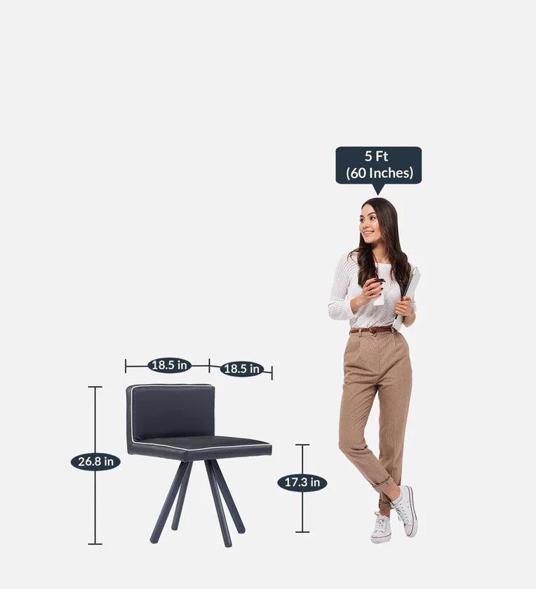 Jenna Metal 6 Seater Dining Set in Black Finish - Ouch Cart