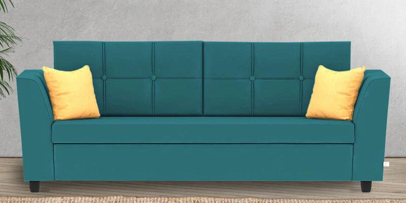 Velvet 3 Seater Sofa In Arabian Green Colour - Ouch Cart