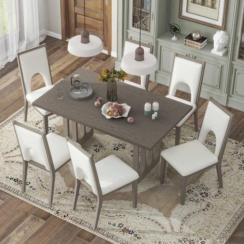 7 - Piece Trestle Dining Set - Ouch Cart