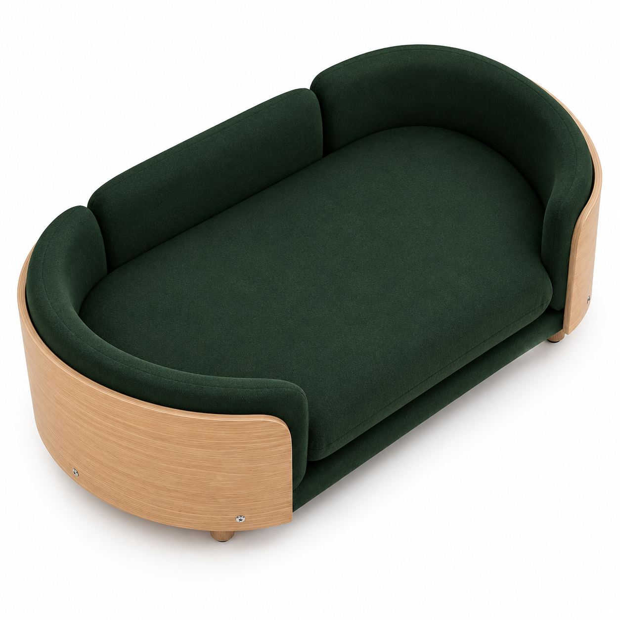 Modern Luxury Wooden Dog Sofa Bed with Soft Cushion | Premium Pet Couch for Medium & Large Dogs