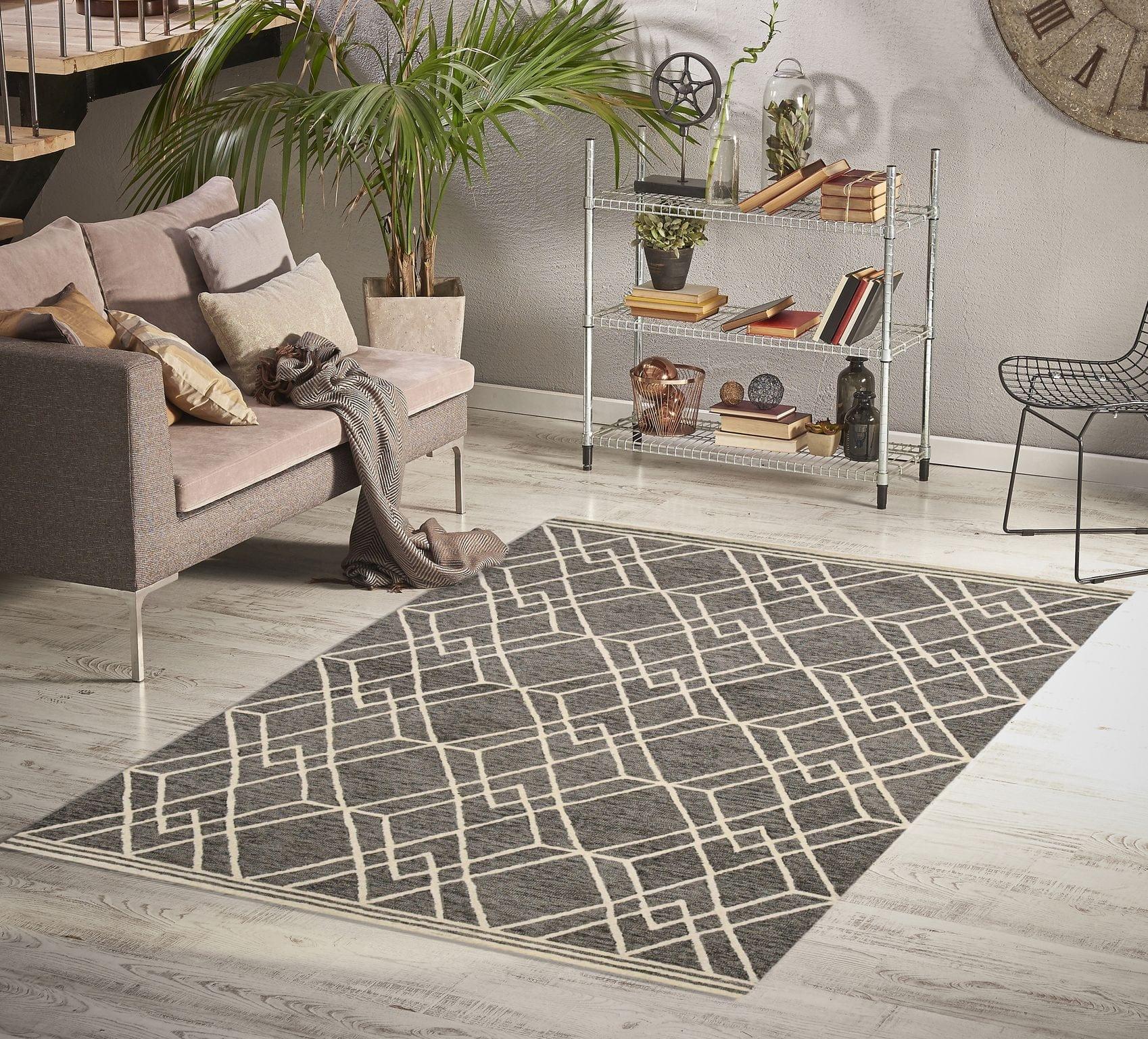 Khaki Wool Vista 4x6 Feet Hand-Tufted Carpet - Rug - Ouch Cart