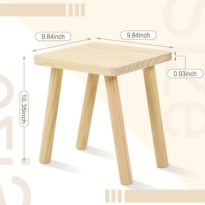 Children's Stool Matched with Sensory Table, Sturdy Kids Stool Chair Multi Purpose Sitting Stool for Toddler Playroom Bathroom Daycare Home School, Square - Ouch Cart