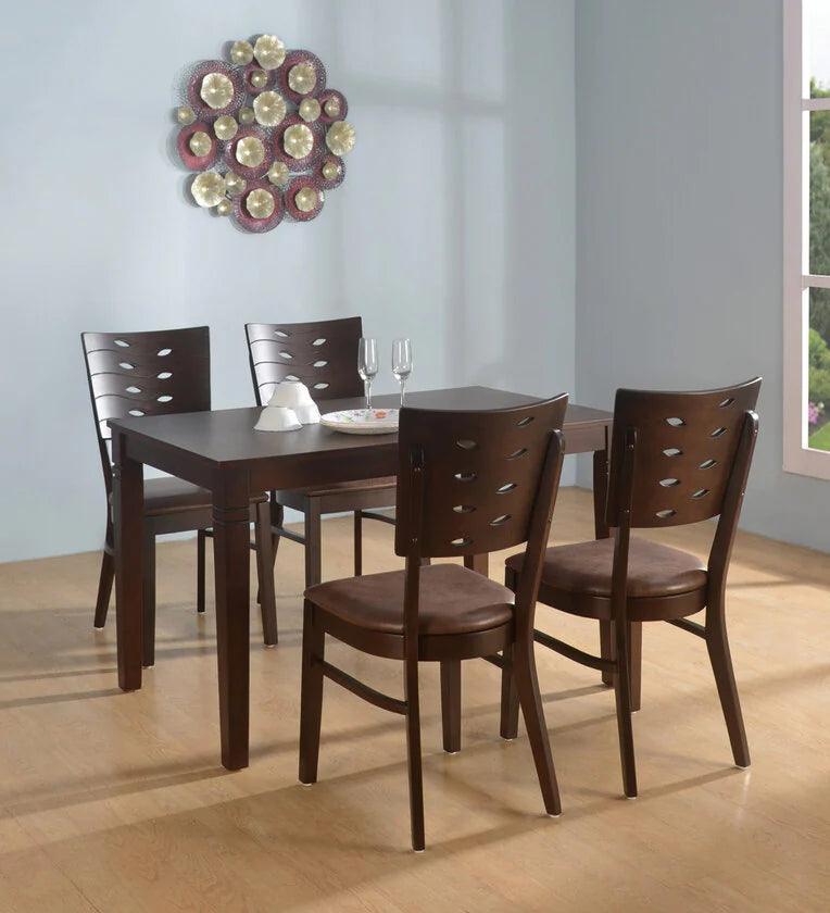 4 Seater Dining Set in Erin Brown Finish - Ouch Cart