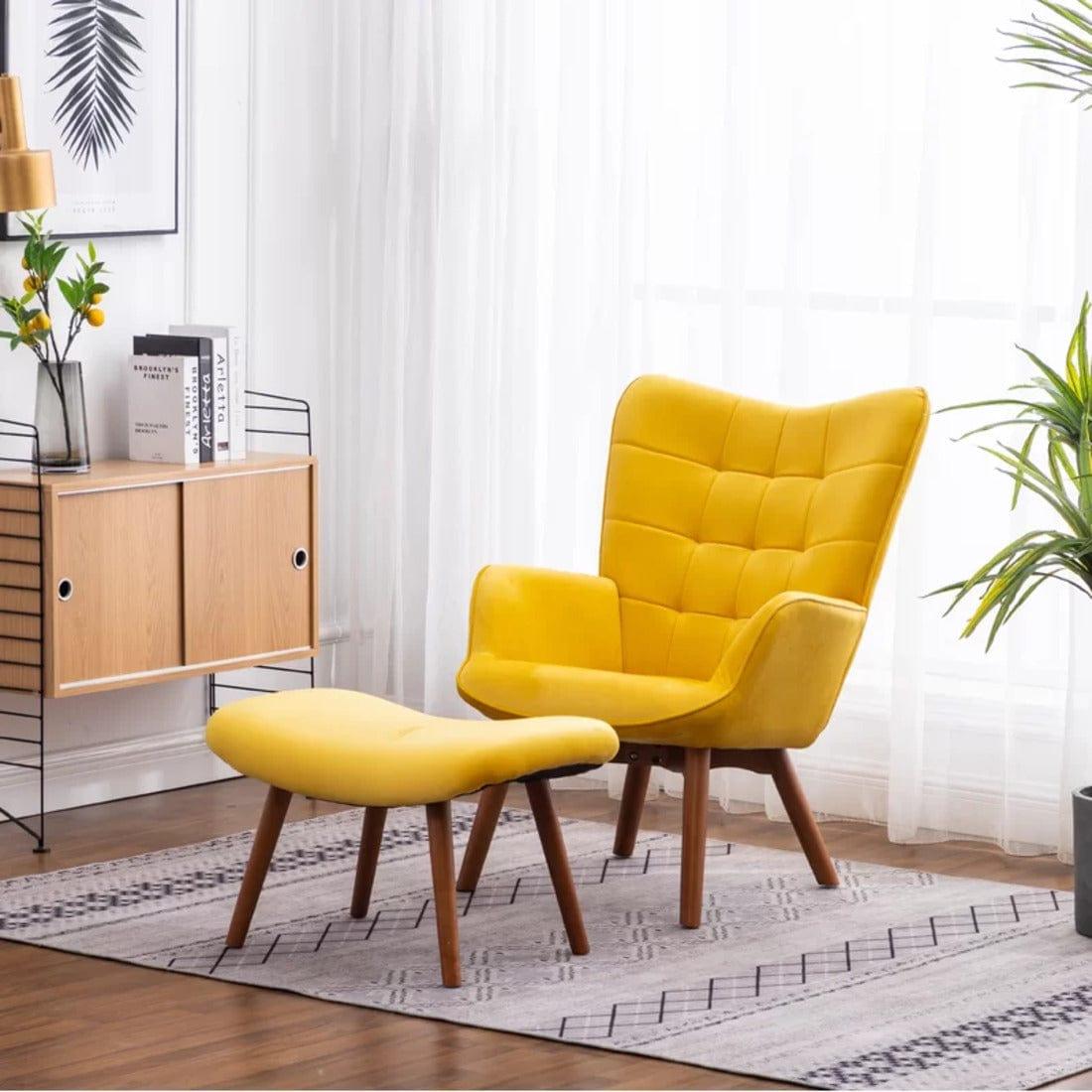embra accent chair with ottoman - Ouch Cart