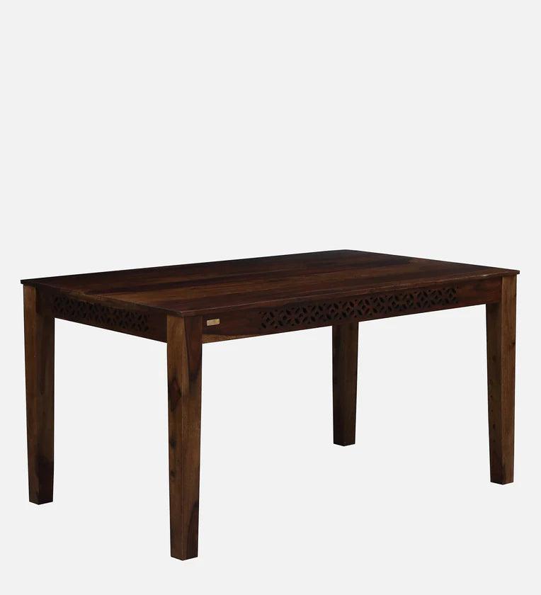 Sheesham Wood 6 Seater Dining Set in Scratch Resistant Provincial Teak Finish With Bench - Ouch Cart